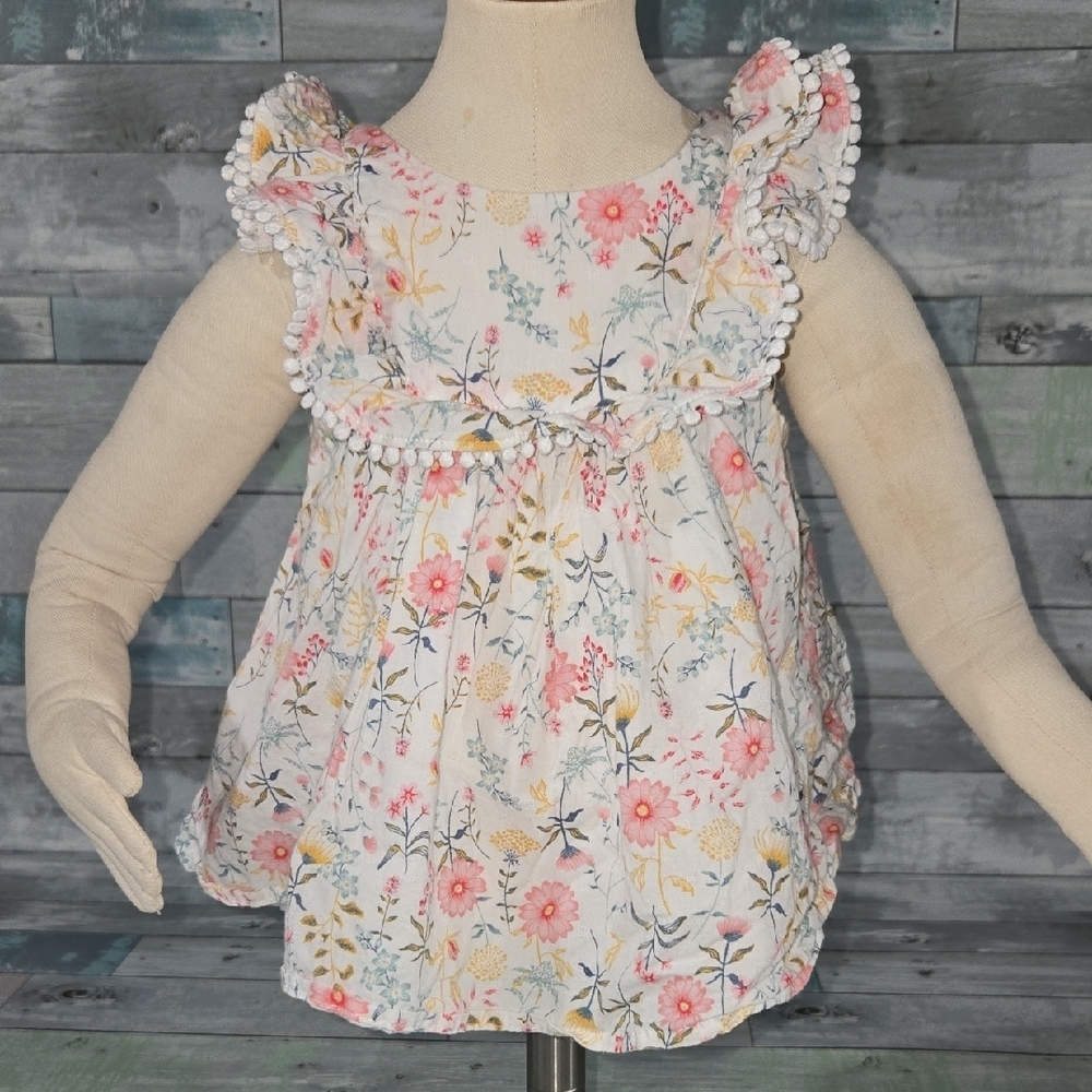Tommy Bahama Floral Print Shirt/Top Sz 12 Mo